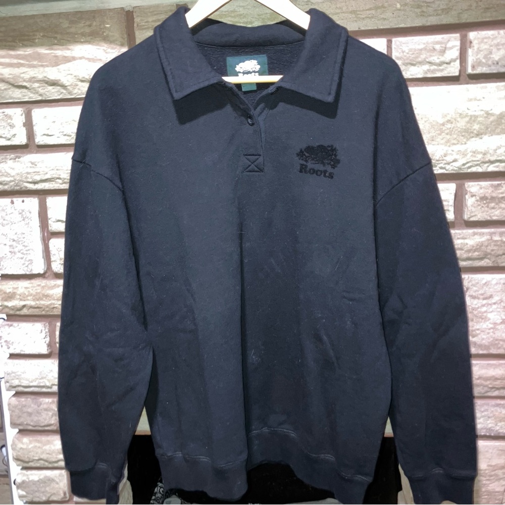Roots Black Polo Sweatshirt